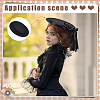 Cotton Imitation Flat Round Fascinator Hat Base for Millinery FIND-WH0173-460B-4