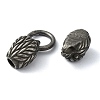 Tibetan Style 304 Stainless Steel Spring Gate Rings FIND-Z046-02AS-07-3