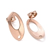 Ion Plating(IP) 304 Stainless Steel Stud Earring Findings LS-STAS-Q231-07RG-2