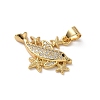 Brass Micro Pave Cubic Zirconia Pendants KK-D502-28D-G-2