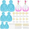DIY Leaf Dangle Stud Earrings Silicone Molds DIY-OC0003-96-1
