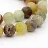 Natural Xiuyan Jade Round Bead Strands G-P070-71-4mm-1