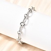 304 Stainless Steel Link Chain Bracelets for Women Men BJEW-A050-01P-3
