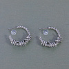 Twisted C-Shaped Coil Wrap Brass Stud Earrings JG3982-3