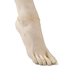 Natural Cultured Freshwater Pearl Rondelle Tassel Anklets AJEW-AN00718-2
