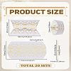 20 Sets Hot Stamping Pillow Cardboard Paper Printed Candy Boxes CON-LP0001-08-2