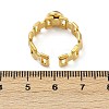 316 Stainless Steel with Natural Mixed Gemstone Cuff Rings RJEW-Z098-01G-12-5