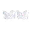 Electroplate Transparent Glass Beads EGLA-N057-03-5