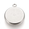 Non-Tarnish 304 Stainless Steel Pendant Cabochon Settings X-STAS-K202-03E-P-2