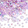 Electroplated Transparent Flat Back Resin Rhinestone Cabochons RESI-XCP0002-44C-1