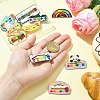 10Pcs 10 Styles Mood Social Battery Sliding Enamel Pins JEWB-CJ0001-52-4