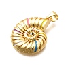 Brass Enamel Pendants KK-C087-27G-2