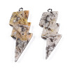 Natural Crackle Agate Pendants G-N332-53-A15-1