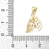 Rack Plating Brass Micro Pave Cubic Zirconia Pendants KK-H509-15G-3