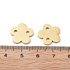 304 Stainless Steel Laser Cut Flower Connector Charms STAS-M111-12G-03-3