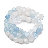 Natural Rainbow Moonstone & Aquamarine Beads Strands G-L610-B03-01-3