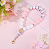 1Pc Silicone & Wood Pendant Decorations HJEW-BM0001-61E-4