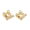 Ocean Theme Brass Micro Pave Cubic Zirconia Charms KK-F902-08H-G-1