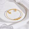 1Pc Brass Adjustable Bangle for Women BJEW-LP0003-40-3