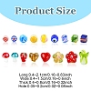 60Pcs 10 Style Handmade Lampwork Bead Strands LAMP-YW0001-32-2