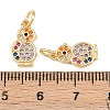 Brass Micro Pave Cubic Zirconia Pendants KK-G544-43G-3