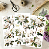 3 Sheets 3 Styles Flower PVC Waterproof Decorative Stickers DIY-WH0404-039-4