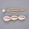 Iron Hair Clip and Stud Earrings Jewelry Sets SJEW-E331-08-4