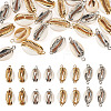 24Pcs 4 Styles Electroplate Cowrie Shell Link Connectors Charms and Pendants SHEL-TA0001-25-1