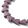 Triangle Dyed Natural Lava Rock Beads Strands G-O126-04A-09-3