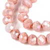 Anti-Tarnish Dyed Rondelle Glass Beads Strands EGLA-T021-3mm-17-15-3
