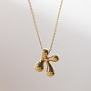 Brass Chunky Initial Pendant Necklaces WG97A63-11-1