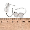Valentine's Day Heart Natural Quartz Crystal Stud Earrings EJEW-T053-01P-08-5