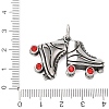304 Stainless Steel Rhinestone Pendants STAS-P443-02AS-3