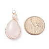 Natural Rose Quartz Copper Wire Wrapped Pendants PALLOY-JF01398-03-2