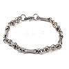 Tarnish Resistant 304 Stainless Steel Bone Link Chain Bracelets BJEW-B078-89P-1