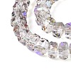 Electroplate Transparent Glass Beads Strands EGLA-N022-05B-C12-3