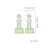 Back to School Acrylic Dangle Stud Earrings FS-WGAA197-23-1