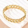 304 Stainless Steel Cuban Link Chain Bangles BJEW-Z155-03G-2