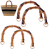4Pcs 2 Styles Resin Imitation Bamboo Bag Handles DIY-BBC0002-90A-1