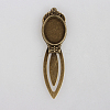 Antique Bronze Iron Bookmark Cabochon Settings X-PALLOY-N0084-01AB-NF-1