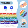 18 Strands 18 Colors Frosted Opaque Glass Beads Strands GLAA-TA0003-40-5