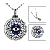 Stainless Steel Evil Eye Urn Ashes Necklaces PW-WG7765E-01-2