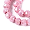 Anti-Tarnish Electroplate Glass Beads Strands LS-EGLA-ZX010-4mm-03-5