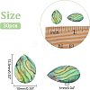 Natural Abalone Shell/Paua Shell Cabochons SSHEL-FH0001-03-2