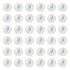 80Pcs Half Rainbow Plated Glass Beads EGLA-TA0013-04A-1