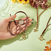 3Pcs Faux Suede Macrame Pouch  Pendant Necklaces NJEW-TAC0051-01-5