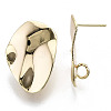 Brass Stud Earring Findings KK-N232-100-NF-3