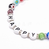 Word Happy Bracelet BJEW-JB08584-05-4