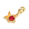 Brass Enamel European Dangle Charms KK-N271-23G-2