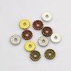 Disc Plating Zinc Alloy Spacer Beads PALLOY-N0101-08-1